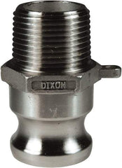 Dixon Valve & Coupling - 1" Stainless Steel Cam & Groove Suction & Discharge Hose Male Adapter Male NPT Thread - Part F, 1" Thread, 250 Max psi - Industrial Tool & Supply