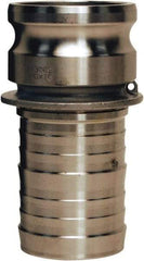 Dixon Valve & Coupling - 1-1/2" Stainless Steel Cam & Groove Suction & Discharge Hose Male Adapter Hose Shank - Part E, 250 Max psi - Industrial Tool & Supply