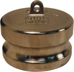 Dixon Valve & Coupling - 1-1/2" Stainless Steel Cam & Groove Suction & Discharge Hose Dust Plug For Use with Couplers - Part DP, 250 Max psi - Industrial Tool & Supply