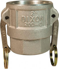 Dixon Valve & Coupling - 4" Aluminum Cam & Groove Suction & Discharge Hose Female Coupler Female NPT Thread - Part D, 4" Thread, 100 Max psi - Industrial Tool & Supply