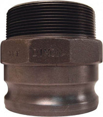 Dixon Valve & Coupling - 4" Malleable Iron Cam & Groove Suction & Discharge Hose Male Adapter Male NPT Thread - Part F, 4" Thread, 100 Max psi - Industrial Tool & Supply