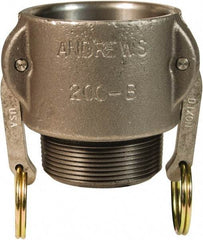 Dixon Valve & Coupling - 2" Malleable Iron Cam & Groove Suction & Discharge Hose Female Coupler Male NPT Thread - Part B, 2" Thread, 250 Max psi - Industrial Tool & Supply