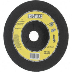 Tru-Maxx - 60 Grit, 6" Wheel Diam, 7/8" Arbor Hole, Type 27 Depressed Center Wheel - Medium Grade, Aluminum Oxide, R Hardness, Compatible with Angle Grinder - Industrial Tool & Supply