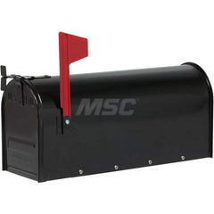 Mailboxes; Mount Type: Bracket; Lockable: No; Material: Galvanized Steel; Color: Black; Length (Inch): 19; Width: 6-1/2; Assembly Required: No; Includes: Red Flag