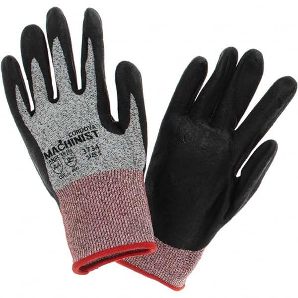 Cordova - Size S (7), ANSI Cut Lvl A4, ANSI Puncture Lvl 4, ANSI Abrasion Lvl 3, Foam Nitrile Coated Cut & Puncture Resistant Gloves - Industrial Tool & Supply