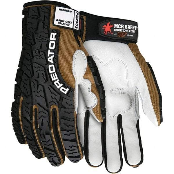 MCR Safety - Size M Cowhide General Protection Work Gloves - For General Purpose, Uncoated, Adjustable Closure Cuff, Full Fingered, Brown/Natural, Paired - Industrial Tool & Supply