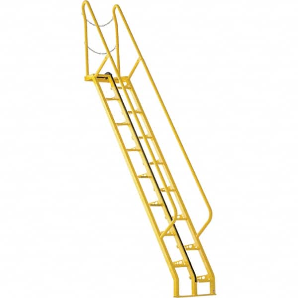 Vestil - 162-3/8" High 350 Lb Capacity 16 Step Alternating Tread Stair - Industrial Tool & Supply