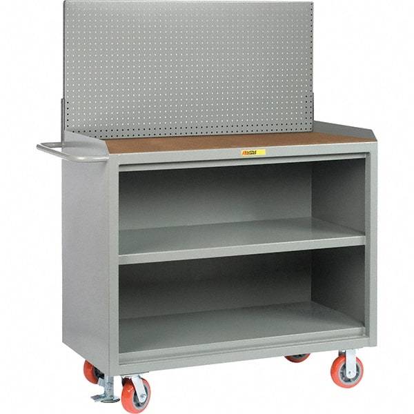 Little Giant - 3,600 Lb Capacity Mobile Service Bench - 53" Wide x 24" Deep x 43" High, Steel, Gray - Industrial Tool & Supply