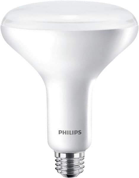 Philips - 9 Watt LED Flood/Spot Medium Screw Lamp - 2,700°K Color Temp, 650 Lumens, 120 Volts, Dimmable, Shatter Resistant, BR30, 25,000 hr Avg Life - Industrial Tool & Supply