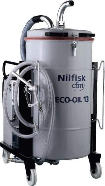 Nilfisk - 48 Gal, Painted Steel Tank, Wet, Machine Shop Vacuum Cleaner - 14.1 Amps - Industrial Tool & Supply