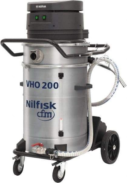 Nilfisk - 14 Gal, Painted Steel Tank, Dry, Machine Shop Vacuum Cleaner - 13.3 Amps - Industrial Tool & Supply