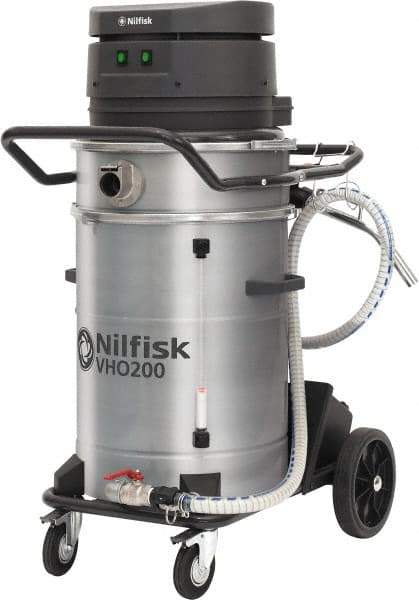 Nilfisk - 14 Gal, Painted Steel Tank, Dry, Machine Shop Vacuum Cleaner - 13.3 Amps - Industrial Tool & Supply