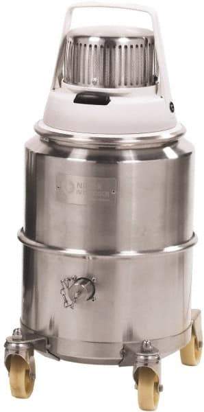 Nilfisk - 3.25 Gal, Stainless Steel Tank, Dry, Clean Room Vacuum Cleaner - 1.5 hp, 10 Amps - Industrial Tool & Supply