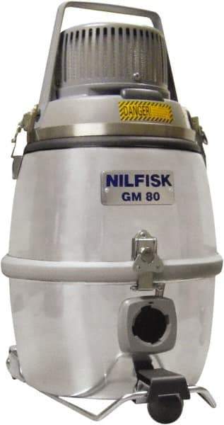 Nilfisk - 3.24 Gal, Aluminum Tank, Dry, Clean Room Vacuum Cleaner - 1.5 hp, 10 Amps - Industrial Tool & Supply