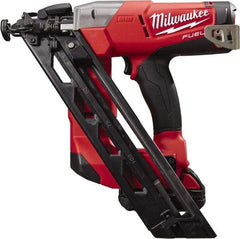 Milwaukee Tool - Cordless Finish Nailer Kit - 15 Gauge Nail Diam, 1-1/4 to 2-1/2" Long Nail, Lithium-Ion Batteries Included - Industrial Tool & Supply