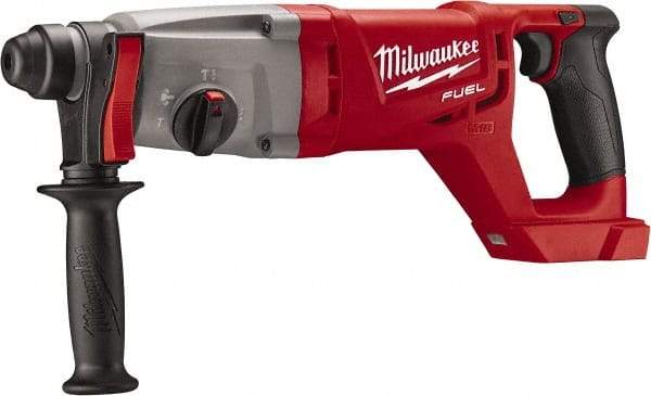 Milwaukee Tool - 18 Volt 1" SDS Plus Chuck Cordless Rotary Hammer - 0 to 4,400 BPM, 0 to 1,500 RPM, Reversible - Industrial Tool & Supply