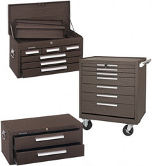 Steel Tool Roller Cabinet: 7 Drawers Brown