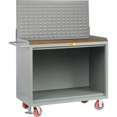 Little Giant - 3,600 Lb Capacity Mobile Service Bench - 41" Wide x 24" Deep x 43" High, Steel, Gray - Industrial Tool & Supply