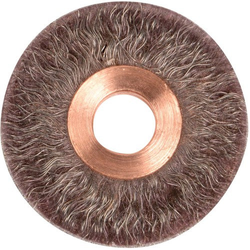 2″ Polyflex Encapsulated Small Diameter Crimped Wire Wheel, .0104″ Steel Fill, 1/2″ Arbor Hole - Industrial Tool & Supply