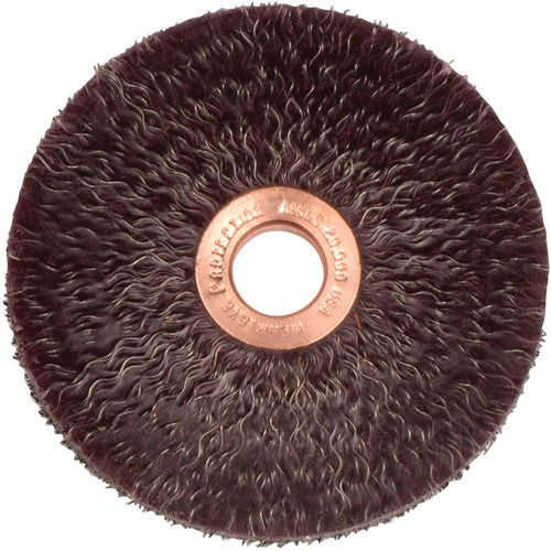 3″ Polyflex Encapsulated Small Diameter Crimped Wire Wheel, .0118″ Steel Fill, 1/2″ Arbor Hole - Industrial Tool & Supply
