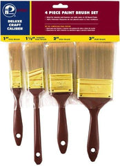 Premier Paint Roller - 1, 1-1/2, 2 & 3" Flat Polyester General Purpose Paint Brush Set - 2, 2-1/4, 2-3/4 & 2-7/8" Bristle Length, 4, 5, 6 & 6-1/2" Plastic Beavertail Handle - Industrial Tool & Supply