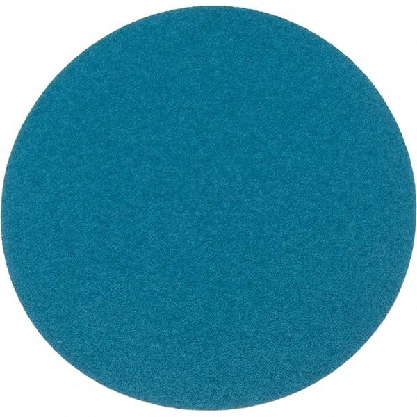 Superior Abrasives - 12" Diam, 36 Grit Zirconia Alumina Adhesive PSA Disc - Very Coarse, Green, Cloth Backing, Flexible - Industrial Tool & Supply