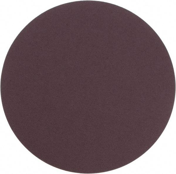 Superior Abrasives - 12" Diam, 80 Grit Aluminum Oxide Adhesive PSA Disc - Medium Grade, Brown, Cloth Backing, Flexible - Industrial Tool & Supply