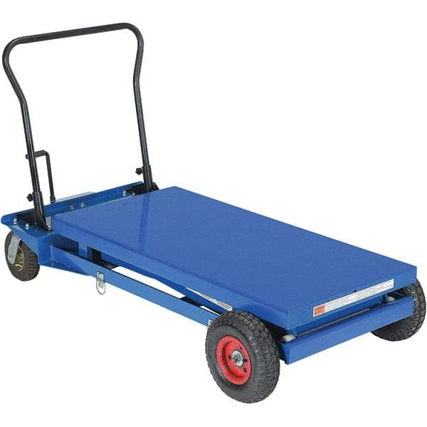 Vestil - 1,000 Lb Capacity Hydraulic Scissor Lift - 13" to 46" Lift Height, 48" Platform Length x 24" Platform Width - Industrial Tool & Supply