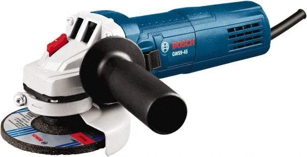 Bosch - 4-1/2" Wheel Diam, 11,000 RPM, Corded Angle & Disc Grinder - 5/8-11 Spindle, 120 Volts, 8.8 Amps - Industrial Tool & Supply