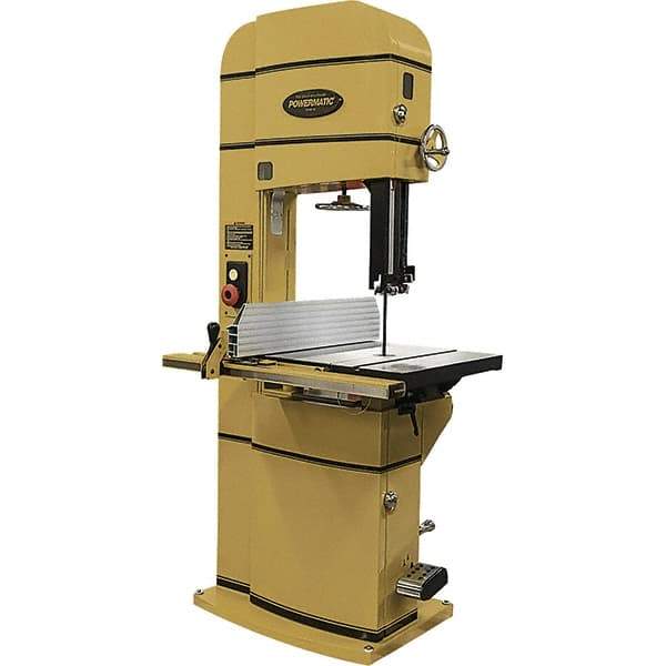 Powermatic - 18" Throat Capacity, Step Pulley Vertical Bandsaw - 2,300/4,400 SFPM, 5 hp, Single Phase - Industrial Tool & Supply