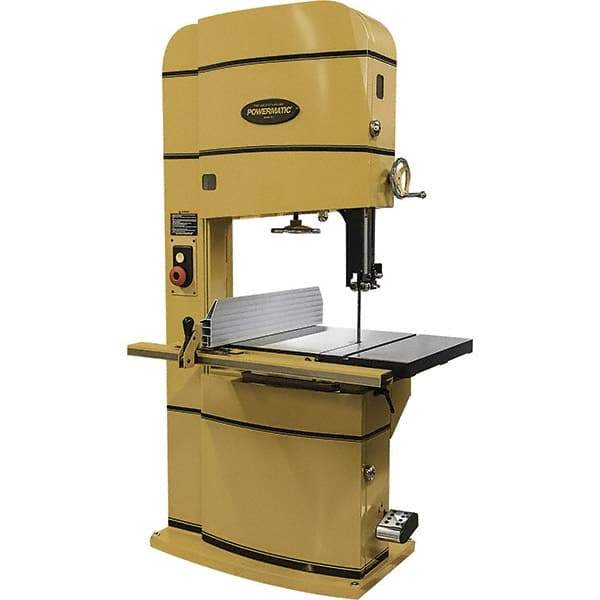 Powermatic - 24" Throat Capacity, Step Pulley Vertical Bandsaw - 2,500/4,800 SFPM, 5 hp, Three Phase - Industrial Tool & Supply