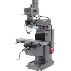 Jet - 10" Table Width x 50" Table Length, Electronic Variable Speed Control, 3 Phase Knee Milling Machine - 3 hp - Industrial Tool & Supply