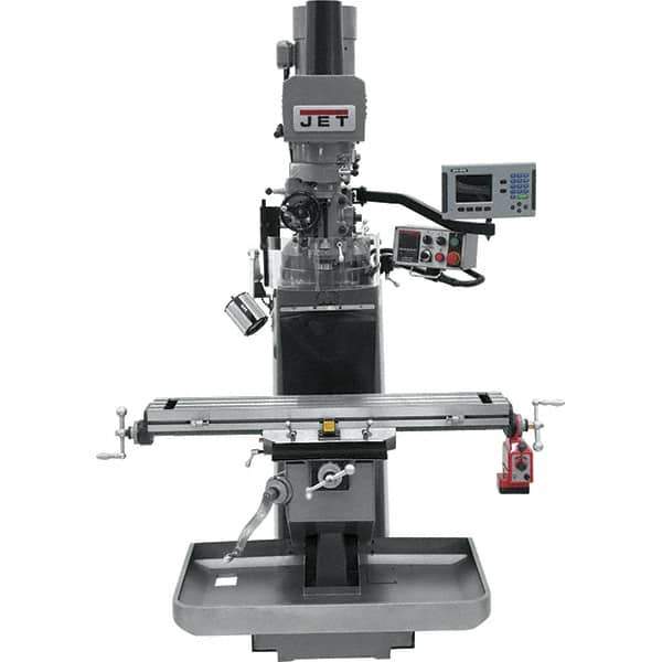 Jet - 9" Table Width x 49" Table Length, Electronic Variable Speed Control, 3 Phase Knee Milling Machine - 3 hp - Industrial Tool & Supply