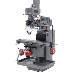 Jet - 10" Table Width x 50" Table Length, Electronic Variable Speed Control, 3 Phase Knee Milling Machine - 3 hp - Industrial Tool & Supply