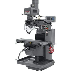 Jet - 10" Table Width x 50" Table Length, Electronic Variable Speed Control, 3 Phase Knee Milling Machine - 3 hp - Industrial Tool & Supply