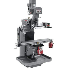 Jet - 9" Table Width x 49" Table Length, Electronic Variable Speed Control, 3 Phase Knee Milling Machine - 3 hp - Industrial Tool & Supply