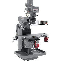 Jet - 10" Table Width x 50" Table Length, Electronic Variable Speed Control, 3 Phase Knee Milling Machine - 3 hp - Industrial Tool & Supply