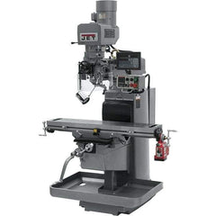 Jet - 10" Table Width x 50" Table Length, Electronic Variable Speed Control, 3 Phase Knee Milling Machine - 3 hp - Industrial Tool & Supply