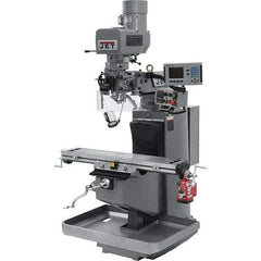 Jet - 9" Table Width x 49" Table Length, Electronic Variable Speed Control, 3 Phase Knee Milling Machine - 3 hp - Industrial Tool & Supply