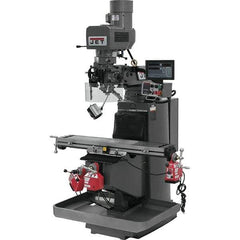 Jet - 9" Table Width x 49" Table Length, Electronic Variable Speed Control, 3 Phase Knee Milling Machine - 3 hp - Industrial Tool & Supply