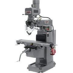 Jet - 10" Table Width x 50" Table Length, Electronic Variable Speed Control, 3 Phase Knee Milling Machine - 3 hp - Industrial Tool & Supply