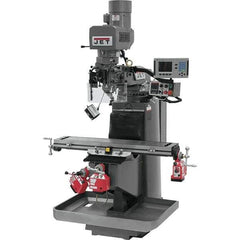 Jet - 9" Table Width x 49" Table Length, Electronic Variable Speed Control, 3 Phase Knee Milling Machine - 3 hp - Industrial Tool & Supply