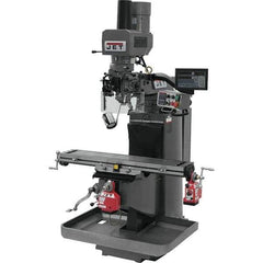 Jet - 9" Table Width x 49" Table Length, Electronic Variable Speed Control, 3 Phase Knee Milling Machine - 3 hp - Industrial Tool & Supply