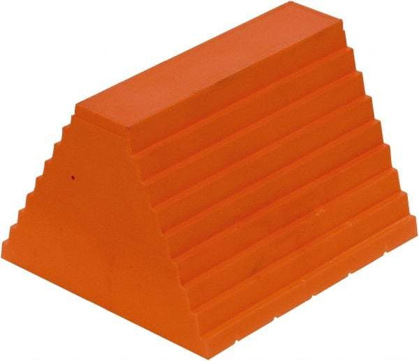 Vestil - 9-1/2" Wide x 8" High x 6" Deep, Urethane Wheel Chock - Industrial Tool & Supply