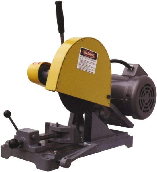 Kalamazoo - 10" Blade Diam, 5/8" Arbor Hole, Straight Chop & Cutoff Saw - 3,450 RPM, 3 hp, 220/440 Volts, 1 or 3 Phase - Industrial Tool & Supply