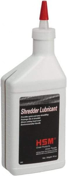 HSM of America - 16 oz Shredder Lubricant - Use with Paper Shredders - Industrial Tool & Supply