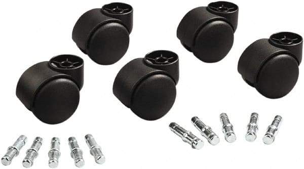 Master Caster - Matte Black Caster Set - For Office & Home Furniture - Industrial Tool & Supply