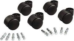 Master Caster - Matte Black Caster Set - For Office & Home Furniture - Industrial Tool & Supply