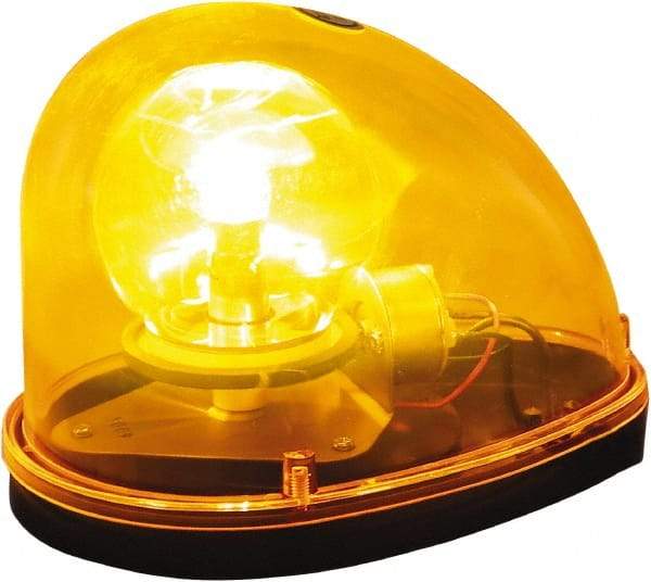Buyers Products - 90 FPM, Magnetic Mount Emergency Revolving Warning Light Assembly - Powered by 12 Volts, Amber - Industrial Tool & Supply