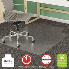 Deflect-o - 48" Long x 36" Wide, Chair Mat - Rectangular, Beveled Edge Style - Industrial Tool & Supply